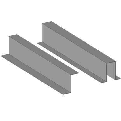 Metallprofile für Dachstuhl